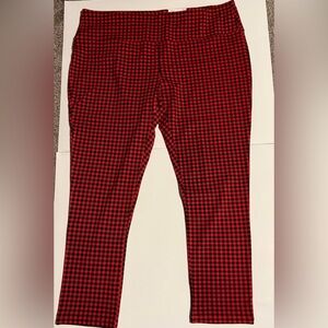 Westbound Red and Black Plaid Leggings